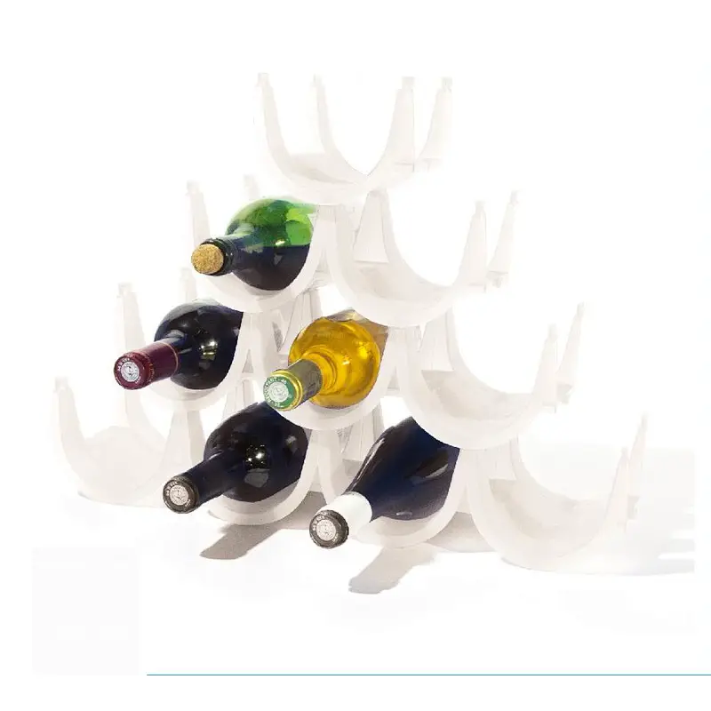 PP Single:15.5*12*10 Assemble:48.5*12*36.5 Hot sale kitchen wares multifunctional plastic assembly wine rack