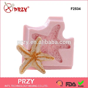 F2534 Star Fish Silicone Mold Flexible Food Safe Fondant Gumpaste Chocolate Sugar Mold Resin Polymer