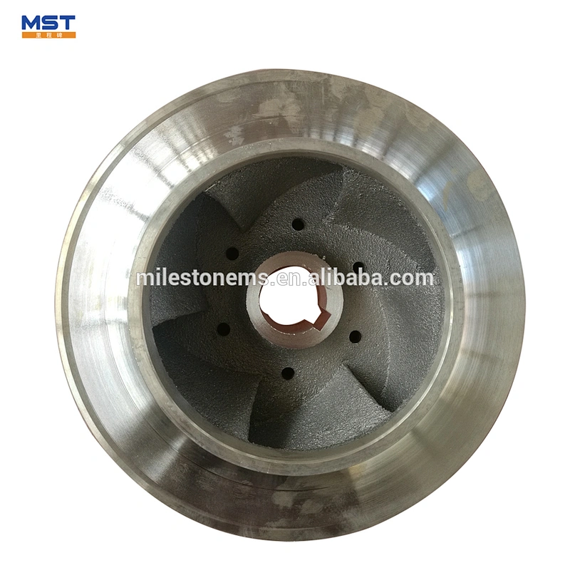Cast iron closed vane water pump impeller