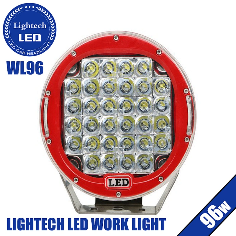 12V Red Black 96W 185W 225W 9Inch Round LED Driving Light