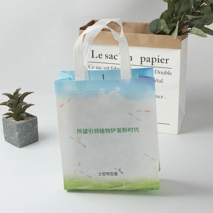 Reusable Tote 80 gsm Non-woven Fabric Bottle T-shirt Shopping Bag