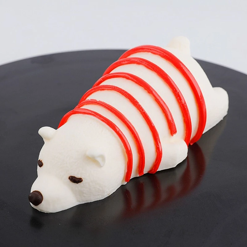 Food grade silicone cute polar bear shape cake mousse silicone mold for  baking tools