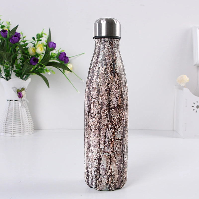 High Quality Vacuum Cup Christmas Gift 500 ml Vacuum Mug 304 Stainless Steel Colorful Pattern Water Bottle