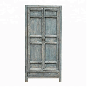 chinese antique distressed reclaimed wooden door wardrobe bedroom furniture