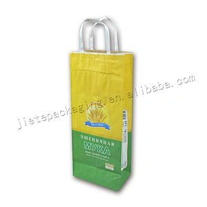 Multilayer stand up 5kg kraft paper flour bag for starch,maizena,amylum,farina