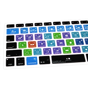 aliexpress drop shipping Final Cut Pro X Hotkeys Silicone Keyboard Cover For Macbook Pro 15 Inch japanese keyboard