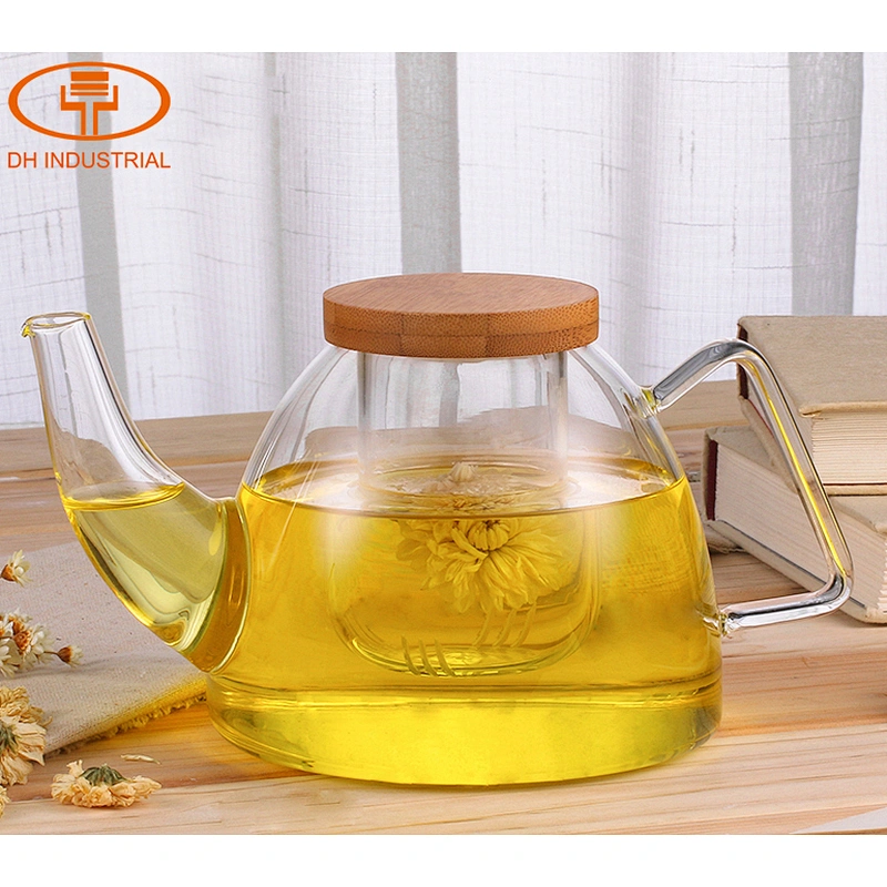 hot selling products borosilicate glass tea kettle with filter