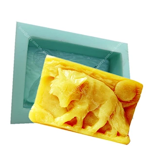 Wolf & Sunset Pattern soap mould Silicone gypsum clay Mold Handmade Candle molds