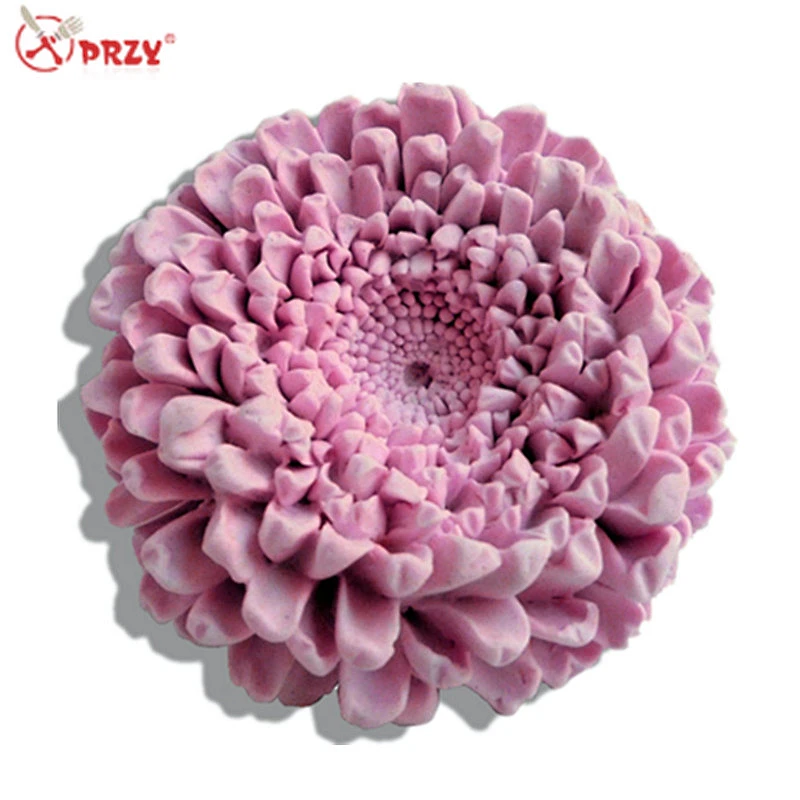 New 3D Chrysanthemum fondant cake decoration molds handmade soap molds aroma stone moulds