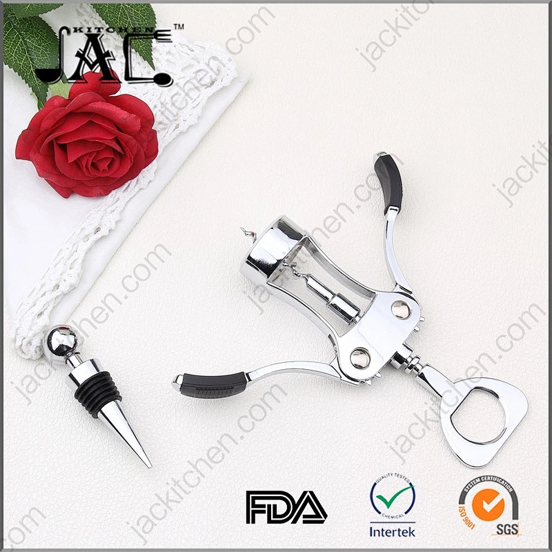 Hot Selling Stainless Steel Luxury Wine Stopper Corkscrew Set