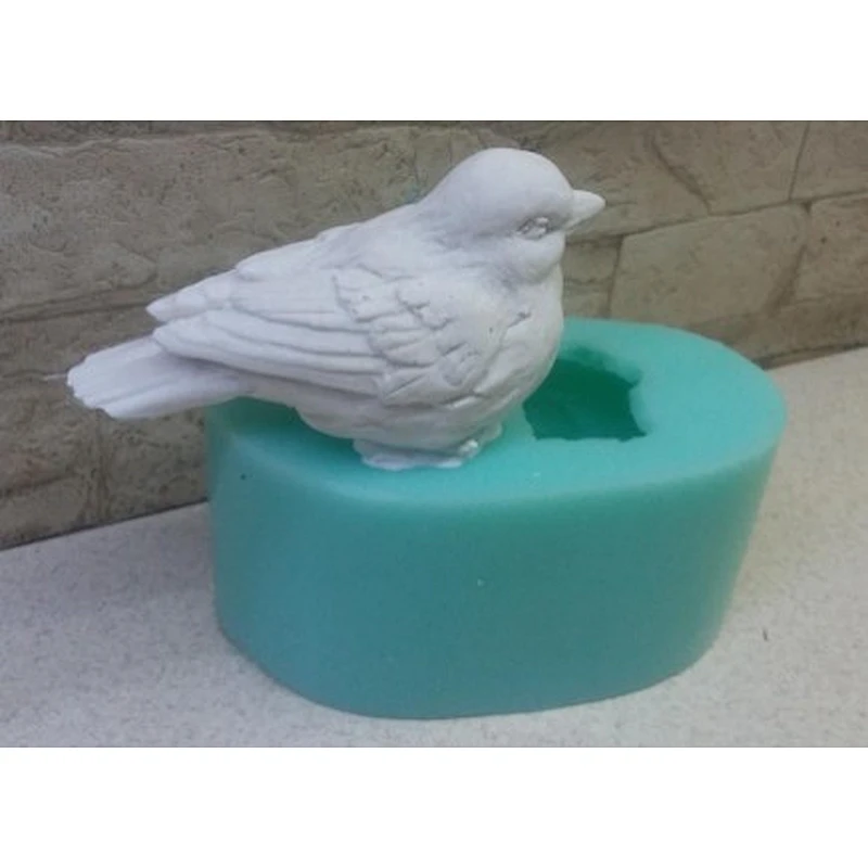 3D Bird sparrow Handmade DIY Animals Soap Silicone molds for candle aroma stone baking molds