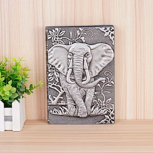 Custom Leather Relief Animal Pattern Notebook Writing Notebook Vintage European Style Diary
