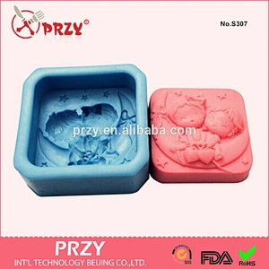 Moon Shaped Boy and Girl Baby Silicone Mold