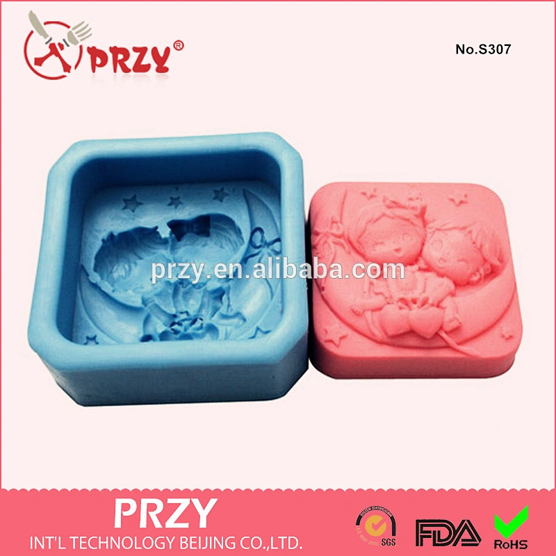 Moon Shaped Boy and Girl Baby Silicone Mold