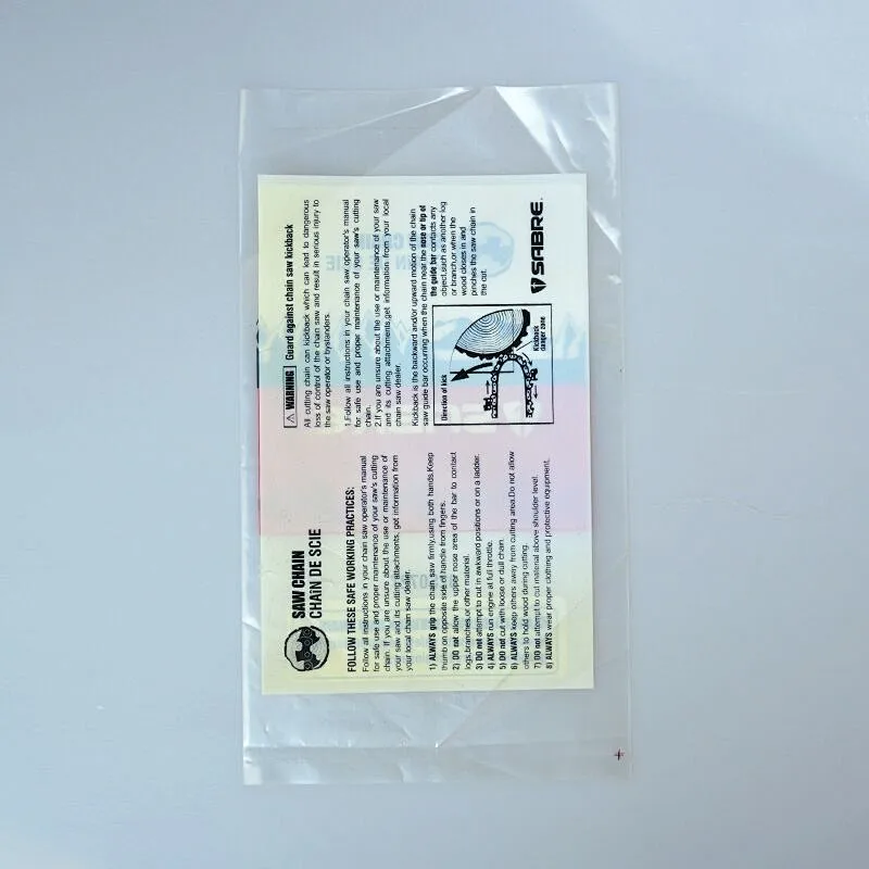 Custom wholesale white transparent PE bag for clothing, food packaging