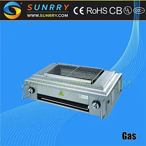 Commercial stainless steel restaurant gas barbecue charcoal grill for party
