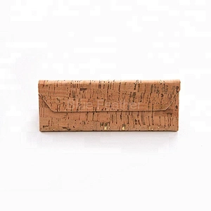 Classic Cork leather folding triangle sunglass optical handmade case