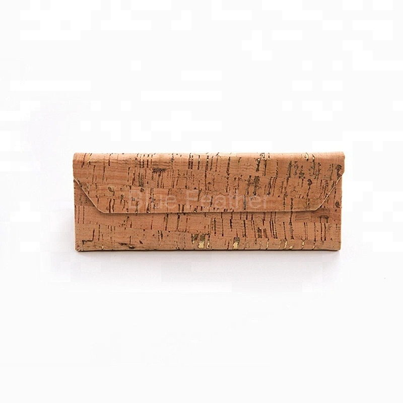 Classic Cork leather folding triangle sunglass optical handmade case