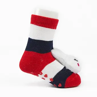 Autumn Winter wholesale kids manufacturers Newborn non slip floor lovely cartoon cat bear coral velvet Baby shoe Socks