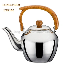 LTK100 high quality stainless steel kettle with wooden handle