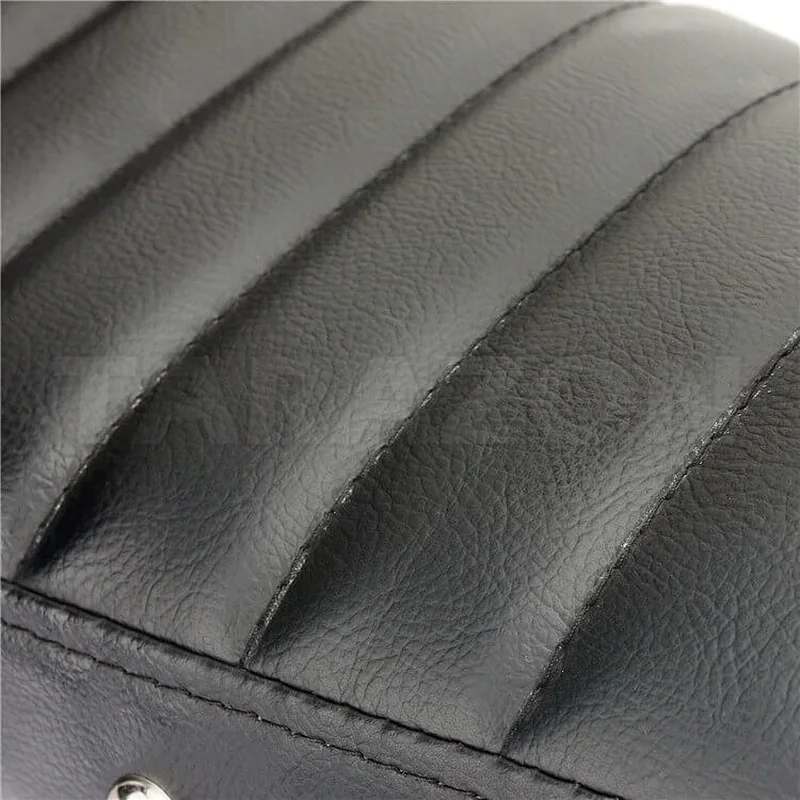 Vintage retro hump style motorcycle cafe racer leather seat