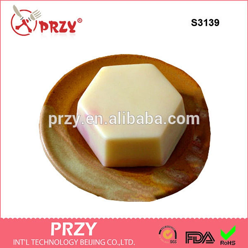 S3139 PRZY silicone mold Hexagon Shape 6 in 1 Silicone Soap Mold