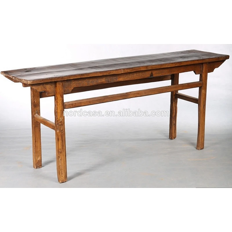 Living Room Furniture-Chinese Antique Wood Distressed Console Table