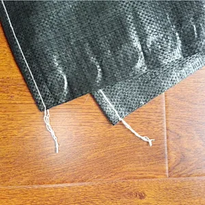 Black plastic pouch pp woven carry bag with for market,shopping