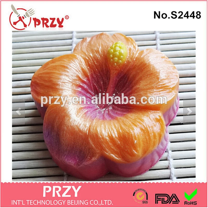 PRZY s2448 DIY Silicone Hibiscus Flower Soap Mold