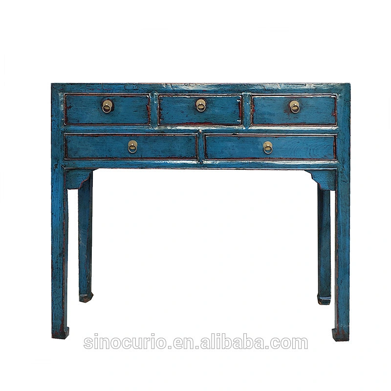 Chinese antique reproduction furniture beijing hobby lobby rustic blue lacquer console table