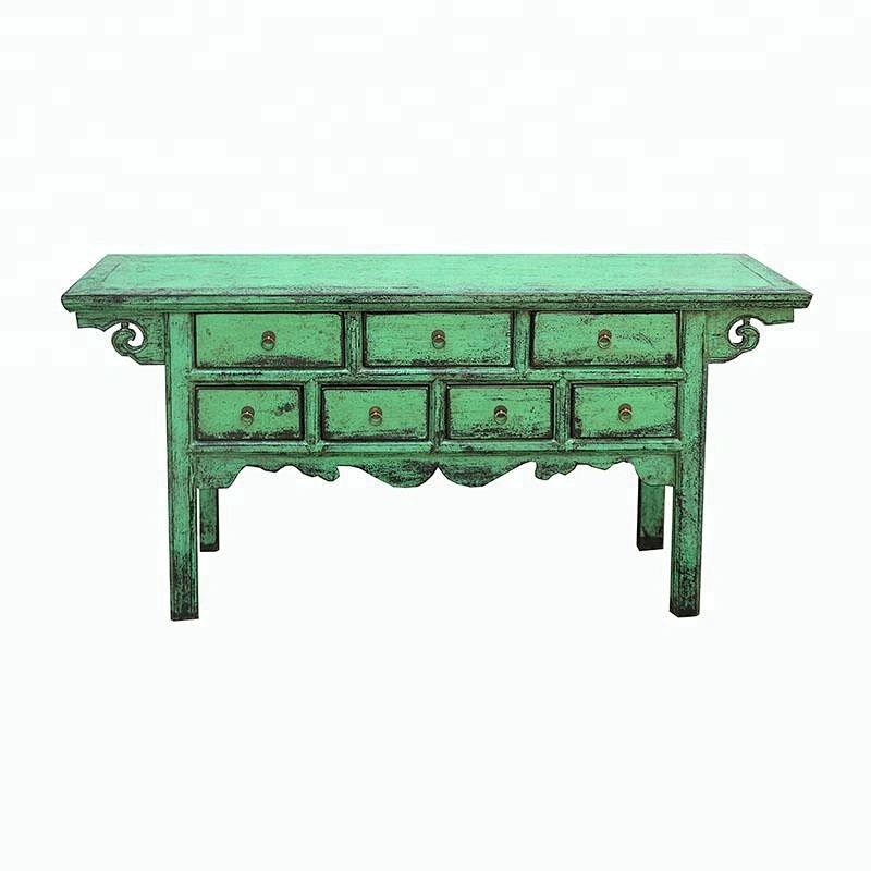 chinese antique distressed lacquered altar table living room furniture