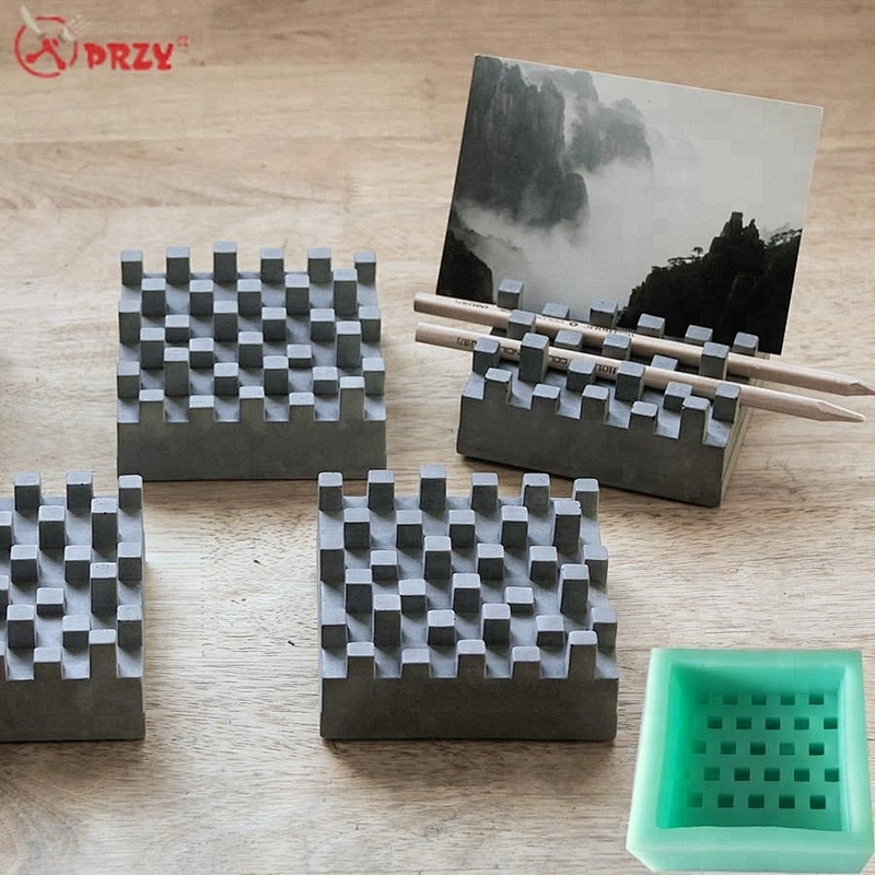 Original Concrete crafts molds Silicone Mobile holders mold Cement Photo holder silicone Office Ornaments molds
