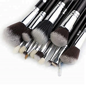 Professional custom 15pcs Glitter Makeup Brushes Set with Travel Makeup Bag