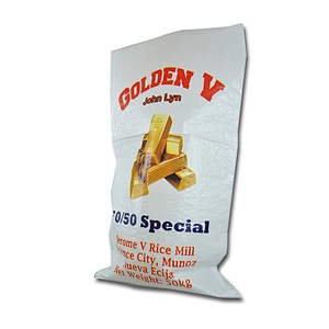 Durable using white high quality pp woven bopp rice bag 10kg 25kg 50kg