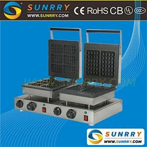 Professional rectangle shape waffle cake cone baker tool