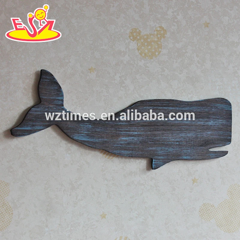2018 New design home decoration wooden wall decor top fashion whale shape wooden wall decor W09D017