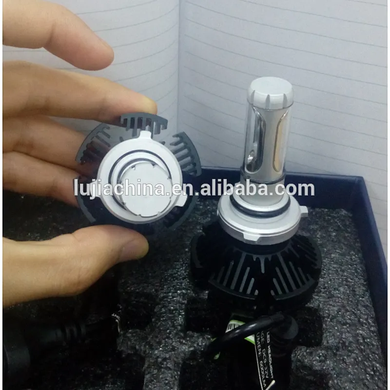 LUJIA ZES Fanless 50W 6000LM X3 LED Headlights,H1 H3 H4 H7 H11 9005 9006 9012 all in one Auto LED Headlamp kits