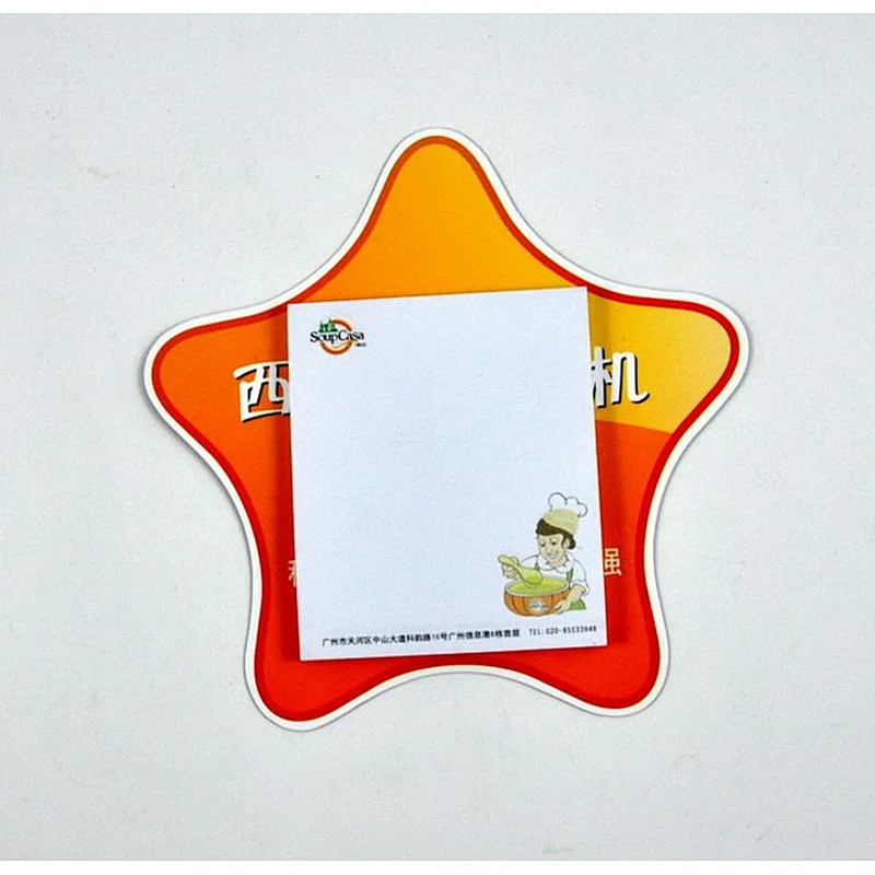 2016 Hot Sale Custom printed shopping list fridge magnetic memo pad with pen
