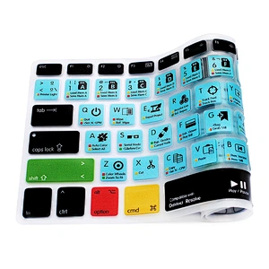 Davinci Resolve Spanish Azerty Silicone Keyboard Covers shortcuts keyboard skin For mac book pro laptop computer