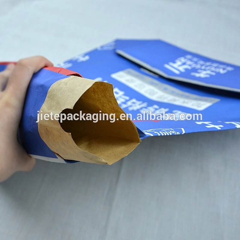25kg 20kg kraft paper block bottom cement, tile adhesive, putty valve bag