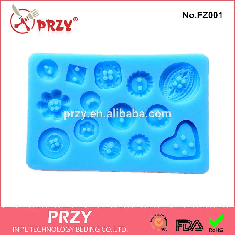 Button fondant cake decoration silicone molds