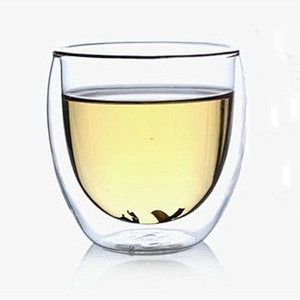 Hot Sell New Design Water Cup Customized Logo Double Wall Glass Cup for Juice Milk Coffee Beer Drinking 250 ml