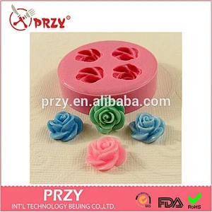 Eco-friendly fondant rose flower polymer clay silicone cake mold