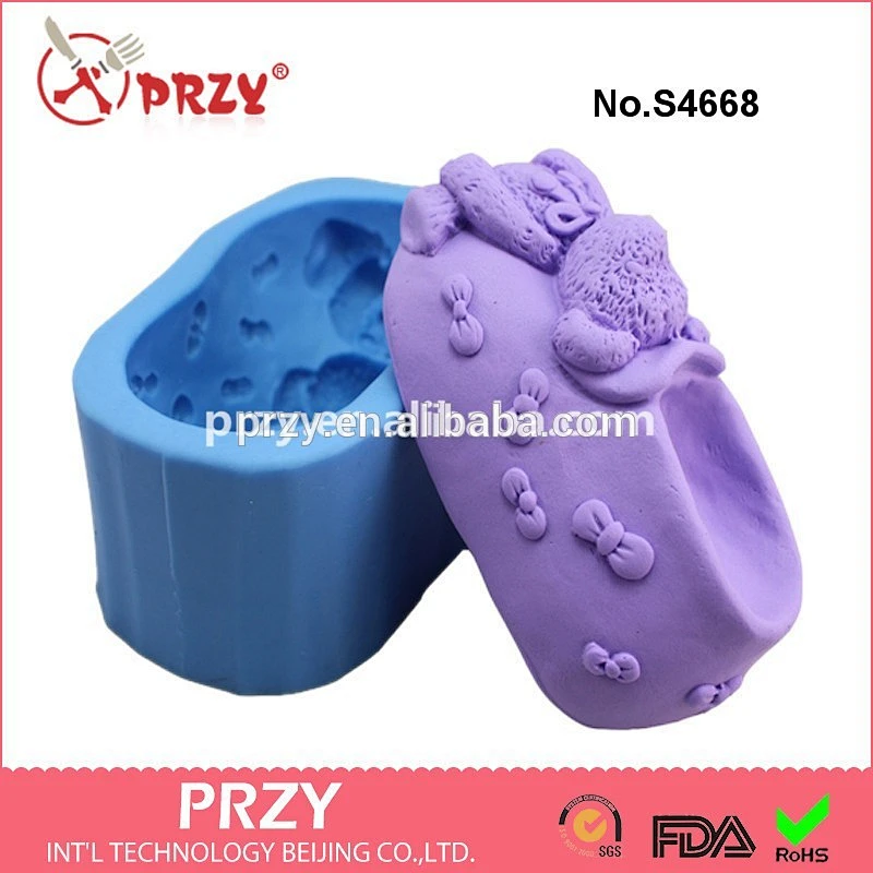 Baby shoes handmade decorative soap molds candle mold