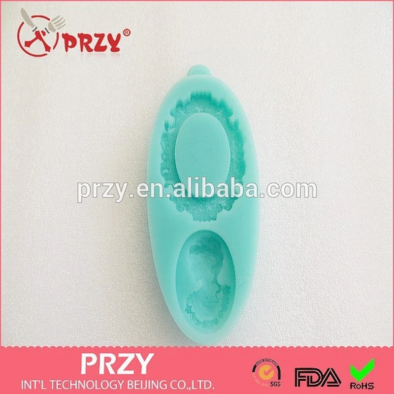 Beautiful lady face fondant silicone mold / cake decoration mold /silicone waffle mould
