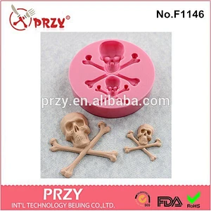 2015 hotsale skeleton cake decor silicone cake mold