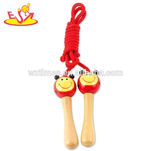 Wholesale fashion wooden green jumping rope toy for children doing exercise W01A120