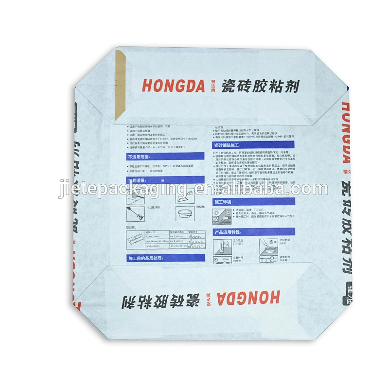 white kraft paper 20kg 40kg valve bag with offset printing for packing putty, cement