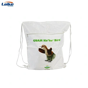 Custom canvas cotton jute eco friendly material travel beach cosmetic storage drawstring makeup bag