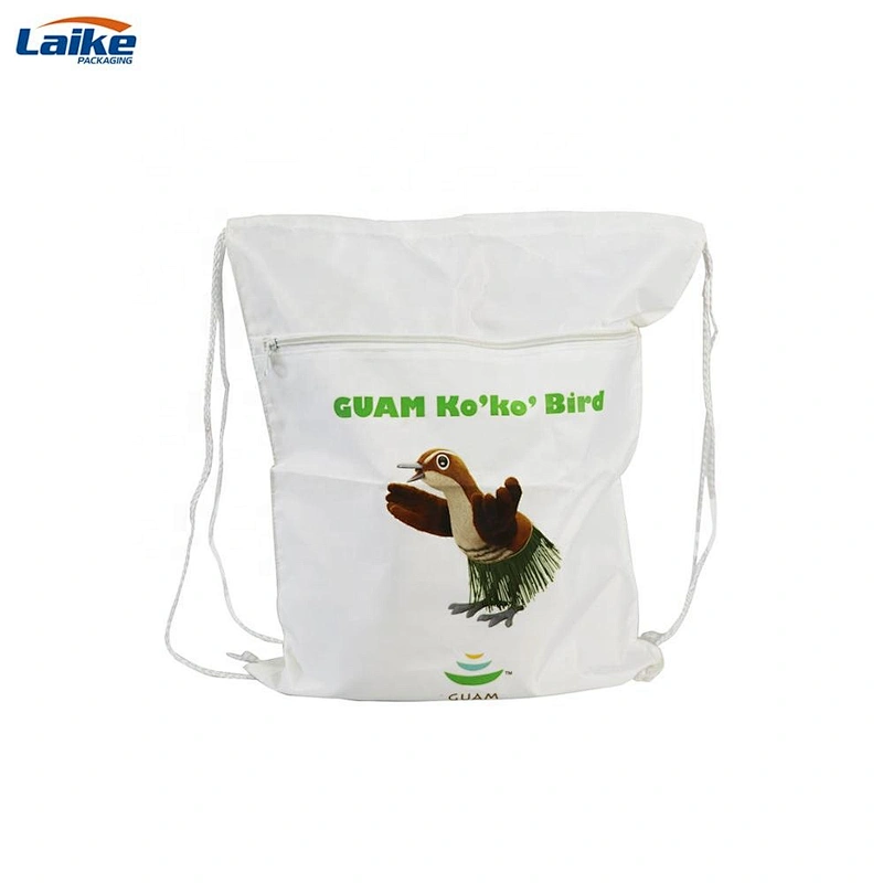 Custom canvas cotton jute eco friendly material travel beach cosmetic storage drawstring makeup bag
